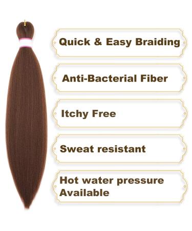 Anti-Sensed Braiding Hair - Easy Braid 6 Packs | Itch-Free Synthetic Fiber Crochet Extensions | Yaki Texture 50cm #30 - Buy Online on GoSupps.com