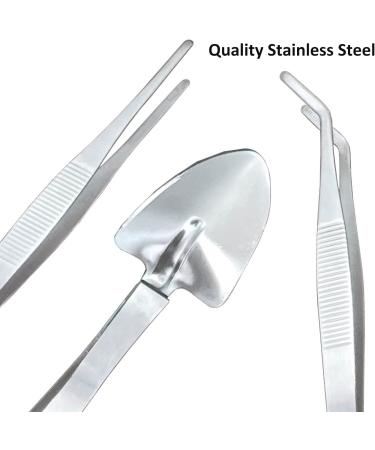 2-Piece Stainless Steel Tweezers Set | Double Pliers for Gardening Aquatic Plants & Reptiles - 23cm Feeding Tools - Buy Online on GoSupps.com