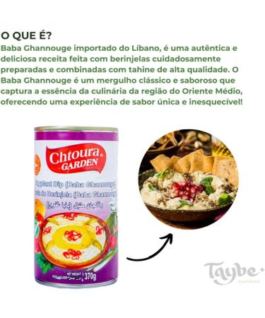 Chtoura Garden - Canned Eggplant Puree - (Baba Ghannouge) from Lebanon 370 grams - Buy Online on GoSupps.com