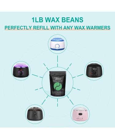 Vennco Hard Wax Beads 1lb - Hair Removal for Underarms, Legs, Face, Bikini & Brazilian Wax - Removes All Hair Types - At Home Self Waxing Beads - Buy Online on GoSupps.com