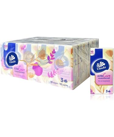 Vinda 3-Ply Ultra Care Pocket Tissues - 30 Packs of 10 Tissues | Travel Size - Buy Online on GoSupps.com