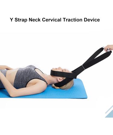 Y Strap Neck Stretcher Strap Chiropractic Decompression Traction Band Stretched Hanging Neck Brace with Adjustable Stretching Strength - Buy Online on GoSupps.com