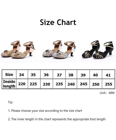 Buy Women's Dance Shoes Standard Latin Heels - Closed Toe Rubber Sole in Gold - Size 39 - Buy Online on GoSupps.com