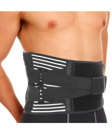 ZWEBY Back Support Lower Back Brace Pain Relief Lumbar Support Belt Sciatica Men Women (XL) XL(110CM)