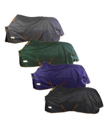 Marengos by Bucas - winter blanket 1200d Irish Turnout |Breathable & waterproof outdoor ceiling with inner lining & crossing |Green/orange in size 125cm (100g/m filling) green/orange 125cm (100g/m filling)