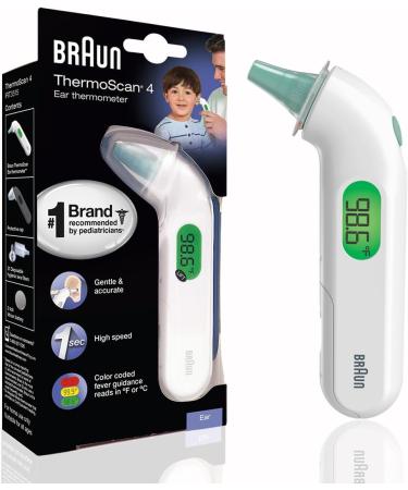Braun ThermoScan 4 Digital Ear Thermometer | Accurate Fever Guidance for Babies Toddlers & Adults | IRT3515 - Buy Online on GoSupps.com