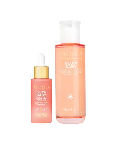 Pacifica Glow Baby Liquid Exfoliant - 5% AHA BHA Vitamin C Booster Serum for Glowing Fresh Skin