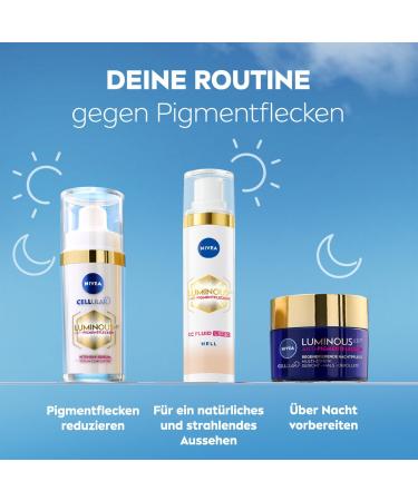 NIVEA Luminous 630 Anti-Pigment CC Fluid SPF 30 for Light Skin - 40 ml | Even Complexion & Hydration - Buy Online on GoSupps.com