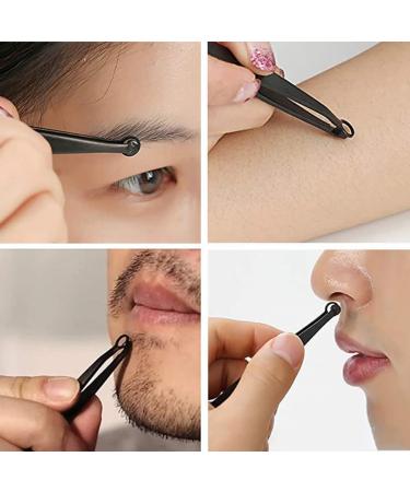 UUYYEO Stainless Steel Round Head Tweezers Nose Hair Tweezer Eyebrow Clippers Trimmer Round Tip Grooming Tweezers for Men Women - Buy Online on GoSupps.com