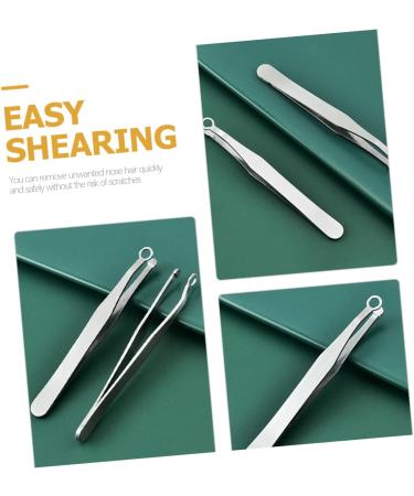 Ipetboom Round Nose Hair Clip Beard Trimmer Set - Stainless Steel Hair Removal Tool for Men & Women - Precision Nose & Facial Hair Clipper - Buy Online on GoSupps.com
