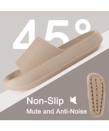 Monerffi Women's Vintage Open Toe Sandals - Lightweight Anti-Slip Beach Slippers (EU 42/43 Khaki) - Perfect for Outdoor Casual Wear - Buy Online on GoSupps.com