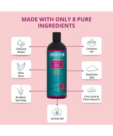 Orchid Body Cleanse Prebiotic Body Wash with Orchid Oil 16 Oz - Organic & Natural - Buy Online on GoSupps.com
