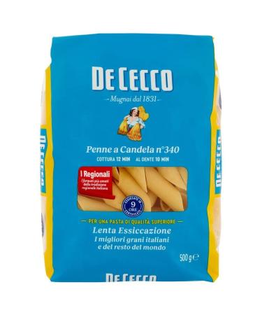Italian Gourmet E.R. Pack of 10 Cecco Pasta 100% Italian Penne a Candela No. 340 500g + Pulpa Italian Gourmet 400g