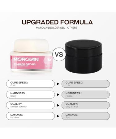 Morovan Builder Gel for Nails - Quick Dry Nail Gel for Women & Girls | Ideal for Strong Long-Lasting Nail Extensions - Buy Online on GoSupps.com