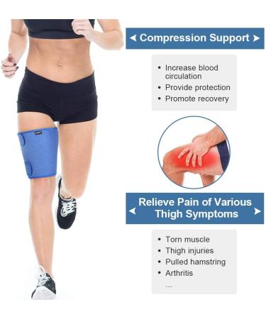 Buy Health Gear Thigh Compression Sleeve | Anti-Slip Support Brace for Hamstring Quad & Groin Pain Relief - International Shipping Available - Buy Online on GoSupps.com
