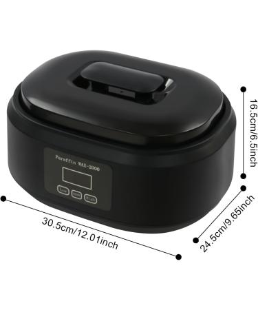 Bain de paraffine pour mains et pieds avec cran tactile LED capacit de 3 4 l chauffage rapide et protection contre la surchauffe pour les mains les soins des pieds et la fabrication de bougies Noir - Buy Online on GoSupps.com