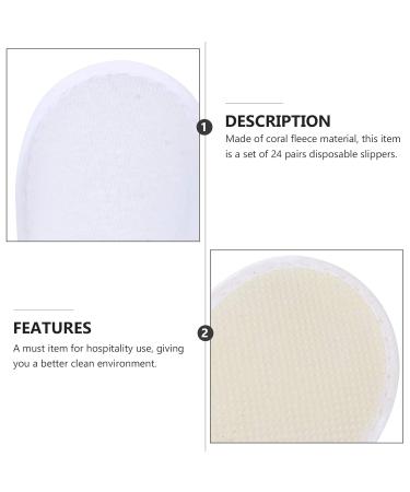 Minkissy 24 Pairs Disposable Non-Slip Spa House Shoes - Closed Toe Interior Shoes for Hotels & Travelers (White) - Buy Online on GoSupps.com
