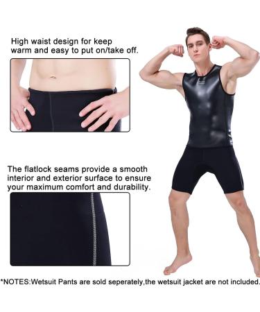 Men's 2mm Neoprene Wetsuit Shorts for Diving, Kayaking, Scuba Surfing - Large Black - Buy Online on GoSupps.com