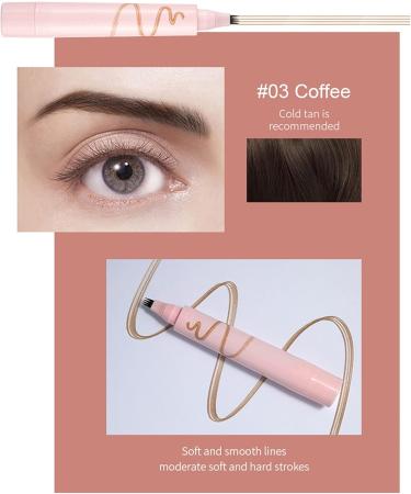 4g Liquid Eyebrow Pencil Long Lasting Makeup Eyebrow Pen Waterproof Vivid and Three Dimensional Eyebrow Gel Pen for All Eyebrow Types (Coffee) - Buy Online on GoSupps.com