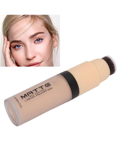 Liquid Foundation Liquid Makeup Base Full Coverage Long Lasting Built-in Brush Oil Breathable Skin Care (03) - Buy Online on GoSupps.com