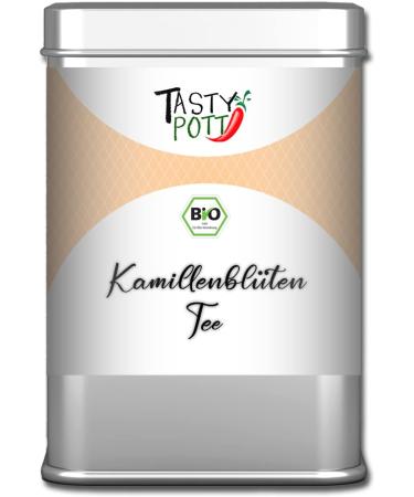 Jeske Sports Supplies Tasty Pott Organic chamomile tea tea mix balm stone clover primrose lavender hot drink relaxation in a can organic chamomile blossoms tea 20 g - Buy Online on GoSupps.com