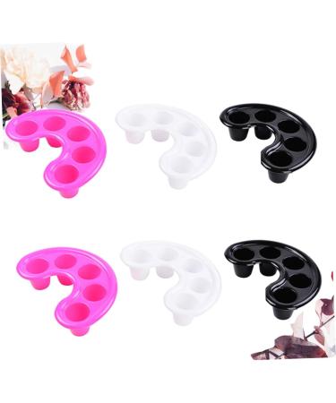CALLARON 6pi ces Bol De Manucure Pour limination Des Peaux Mortes Et Trempage Des Ongles Lot De Noir Blanc Et Rose - Buy Online on GoSupps.com