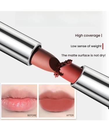 Meidimeijia Matte lipstick + waterproof lipstick - smudge-proof non-sticky long-lasting lip tint and gloss transfer-resistant lip color (62# white peach) - Buy Online on GoSupps.com