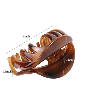 LONEEDY No-Slip Grip Large Crystal Octopus Hair Claw Clips - Stylish Banana Clips for Women - Gray - International Shipping Available - Buy Online on GoSupps.com