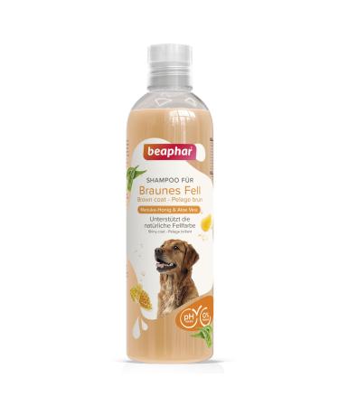 Beaphar - shampoo for brown fur - supports the natural fur color - skin -friendly - with manuka honey and aloe vera - pH -neutral - 0% parabens silicones - fresh fragrance - 250 ml brown fur - 250 ml
