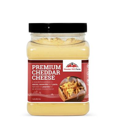 Premium Cheddar Cheese Powder, No artificial colors, by Hoosier Hill Farm, 1LB (Pack of 1) 1 Pound (Pack of 1)