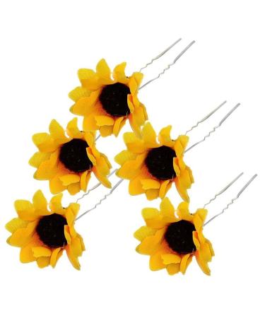 Frcolor hairpin beautiful sunflower hair accessories 10PCS