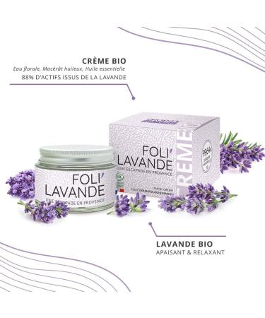 Foli'Lavender Organic Cream - 88% active ingredients from lavender - Made in Provence - 50 ml - Propos'Nature - Buy Online on GoSupps.com