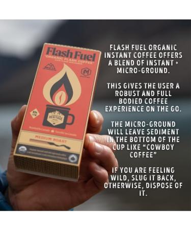 Flash Fuel Organic Instant Coffee - Dark Roast Coffee - Wild coffee in a flash - Perfect for hunting camping or on the go - Single serve sticks (3.5g x 10 sachets) Dark Roast - Dark Chocolate 35 g (Pack of 1) - Buy Online on GoSupps.com