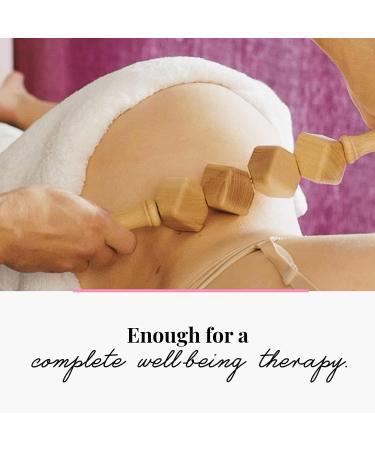 Tuuli Anti Cellulite Massage Set - 2x Wooden Massage Rollers with Handle for Maderotherapy | International Shipping Available - Buy Online on GoSupps.com