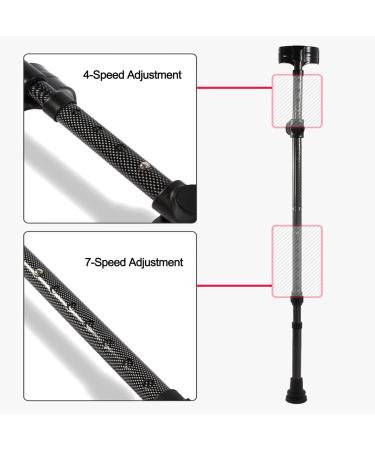Carbon Fiber Folding Crutches Adjustable Forearm Crutches Lightweight Aluminum Crutches for Adults and Teenagers 2 counts - Buy Online on GoSupps.com