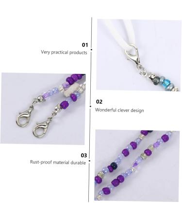 Minkissy 4-Piece Adjustable Mask Chain & Glasses Straps | Stylish Face Cover Rope Lanyards & Bead Chains for Masks - Buy Online on GoSupps.com
