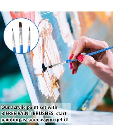Shuttle Art Acrylic Paint Set - 16 Vibrant Colors | Non-Toxic, Artist Quality Pigments | Ideal for Kids, Adults, and Professionals | Includes 3 Brushes | For Canvas, Wood, Fabric, Ceramic Crafts - Buy Online on GoSupps.com