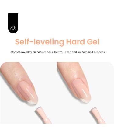 Beetles Gel Nail Polish 6 Colors Builder Gel Set - 8 in 1 Strengthener, Clear & Nude Pink Milkly Hard Gel, Extension Base & Rhinestone False Nail Tips - Nail Art Design Kit for Pink Christmas - 4 Sheer Peach Shades - Buy Online on GoSupps.com