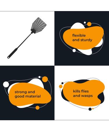 OFXDD Rubber Fly Swatter Pack - Long, Heavy Duty, Total Random Colors (3 Pack) - Buy Online on GoSupps.com
