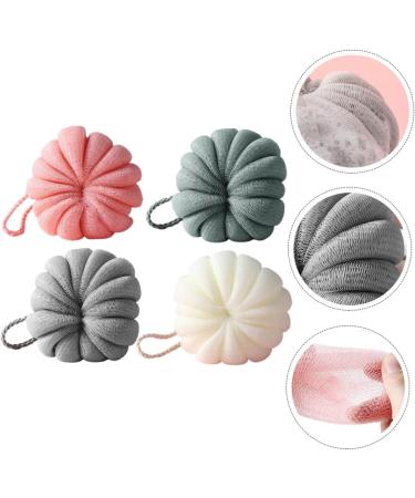 4pcs Pumpkin Bath Balls | Exfoliating Shower Sponges & Loofah Scrubber for Body Care - International Shipping Available - Buy Online on GoSupps.com