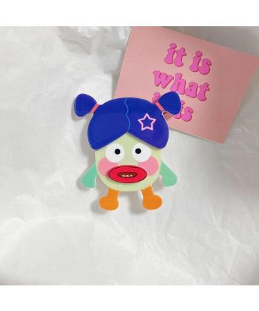 amangul Dopamine Look Hair Clip for Hot Girls Cute Ugly Doll Shape Hair Barrettes Ponytail Bangs Hair Clip for Teens Girls(Blue Hair) - Buy Online on GoSupps.com