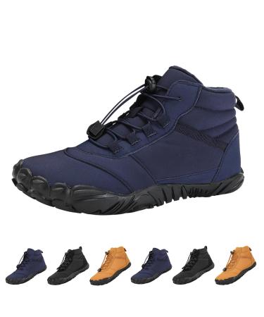 Barefoot shoes winter outdoor barefoot shoes men women autumn winter waterproof barefoot shoes barefoot shoes drying trailla shoes hiking shoes toe shoes high warm and non -slip boots m blue 40 EU