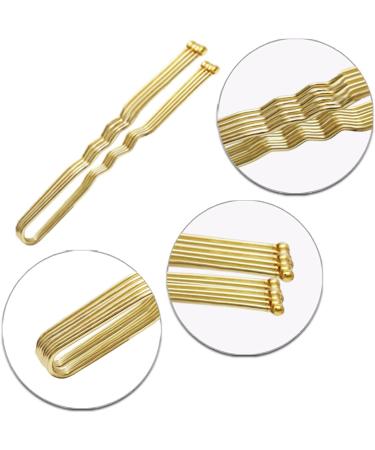 100 pcs Gold U-Shaped Hair Pins for Updos & Ballets - 6cm Metal Styling Grips for Women & Girls - Buy Online on GoSupps.com