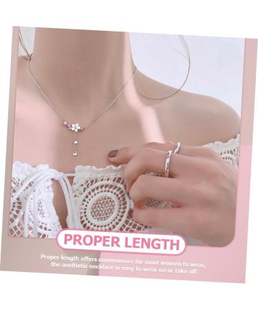 OFFSCH Cherry Blossom Necklace Girl Necklace Pink Choker Metal Necklace Women's Flower Necklace Temperament - Buy Online on GoSupps.com