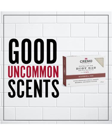 Cremo Exfoliating Body Bars (3-Pack) - Bourbon & Oak | Lava Rock & Shea Butter for Smooth Skin - Buy Online on GoSupps.com