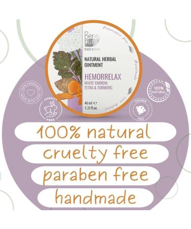 BenePura Hemorrhoids Ointment with White Yarrow - 1.35 fl. Oz - Soothes Burning and Itching - Natural Hemorrhoid Relief - Buy Online on GoSupps.com