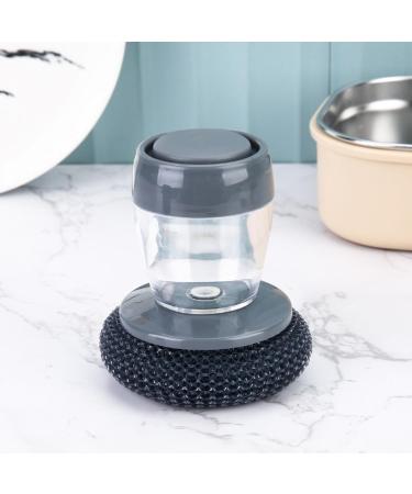 Kitchen Cleaning Brush with Detergent Dispenser NonScratch Scrubbers for Pots and Pans Long Last Dishwashing Tool - Buy Online on GoSupps.com