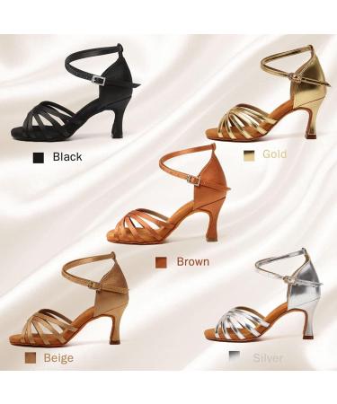 RUYBOZRY Women's Latin Dance Shoes - Black-3 Heels-802qb 6 - Buy Online on GoSupps.com