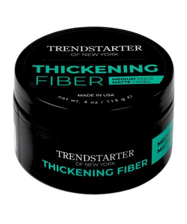 TRENDSTARTER - THICKENING FIBER (4oz) - Medium Hold - Matte Finish - Premium Hair Thickening Clay Pomade - Water-Based - All-Day Hold Styling Product