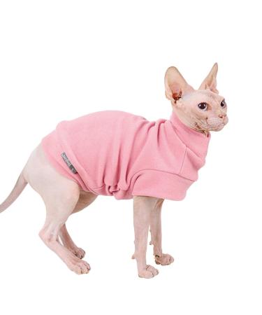 Small Dogs Fleece Dog Sweatshirt - Cold Weather Hoodies Spring Soft Vest Thickening Warm Cat Sweater Puppy Clothes Sweater Winter Sweatshirt Pet Pajamas for Small Dog Cat Puppy (Small, Pink) Small Pink